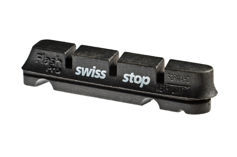 set 4 pattini flashpro original black per shimano sram alluminio SWFLS SwissStop
